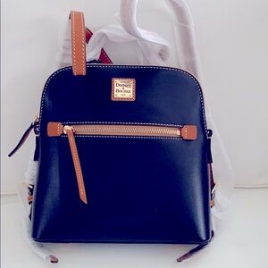 NWT - Off to College Dooney & Bourke Wexford Leather Backpack in Midnight Blue